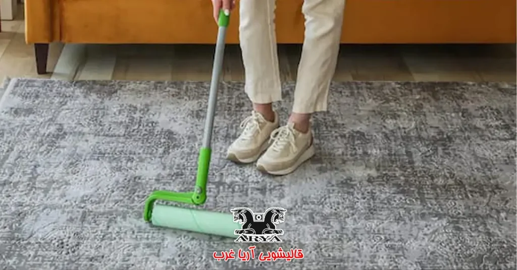 از بین بردن پرز فرش با دستگاه پرزگیر